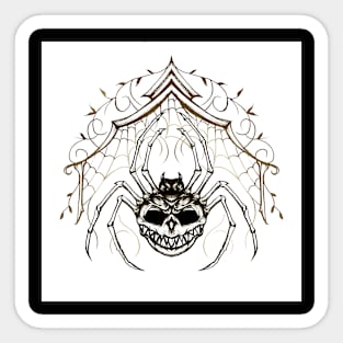 Skull Spider Sticker